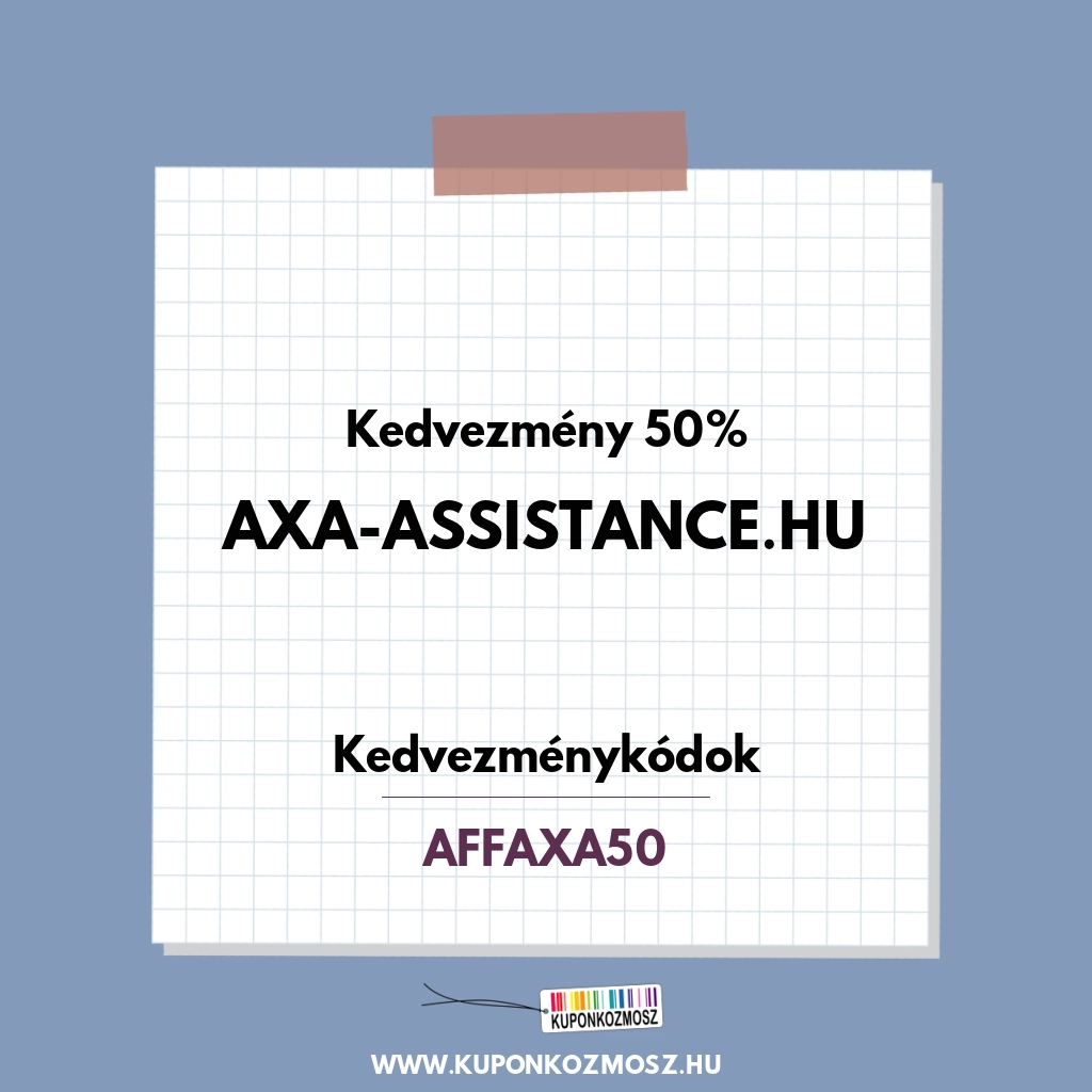 AXA-assistance.hu kedvezménykódok - Kedvezmény 50%