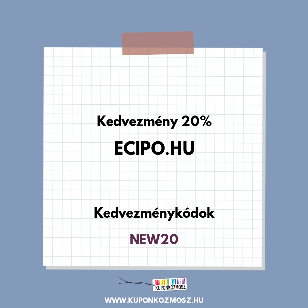 eCipo.hu kedvezménykódok - Kedvezmény 20%