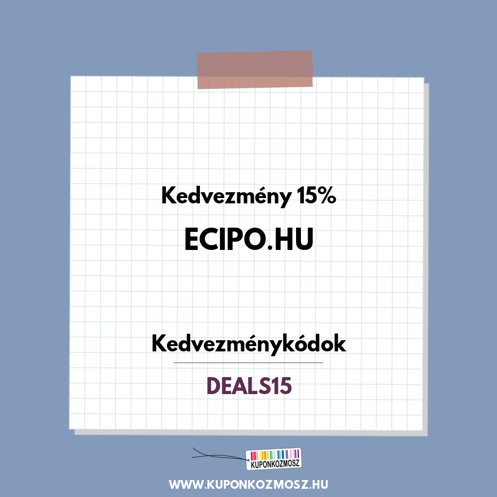 eCipo.hu kedvezménykódok - Kedvezmény 15%