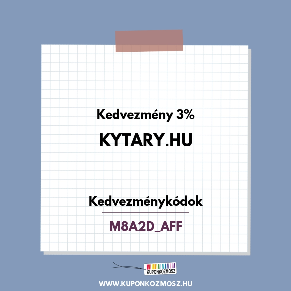 Kytary.hu kedvezménykódok - Kedvezmény 3%