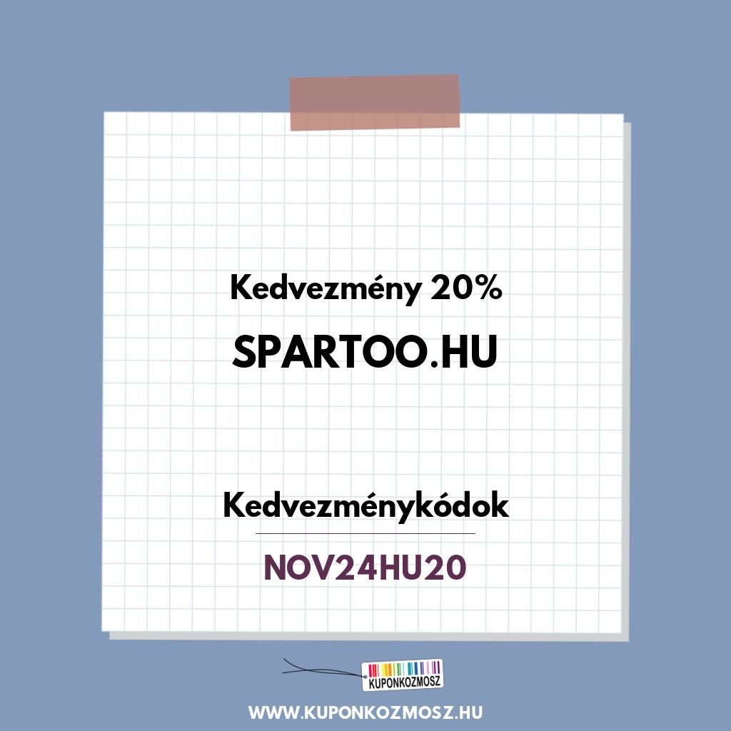 Spartoo.hu kedvezménykódok - Kedvezmény 20%