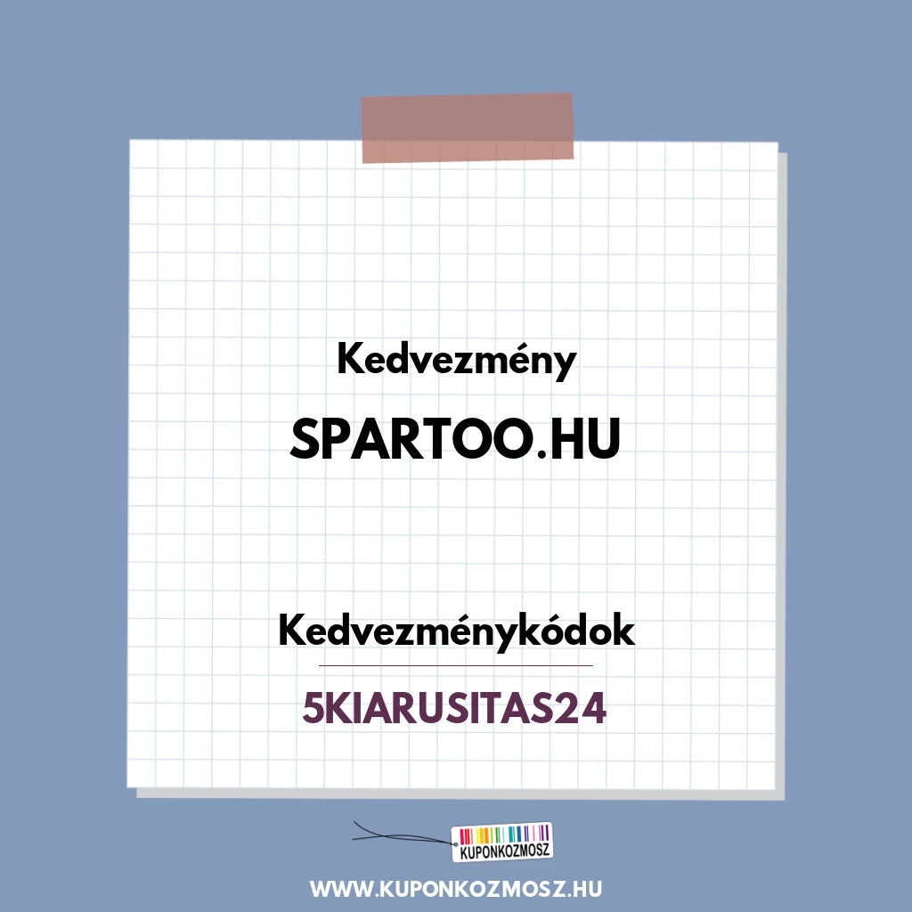Spartoo.hu kedvezménykódok - Kedvezmény
