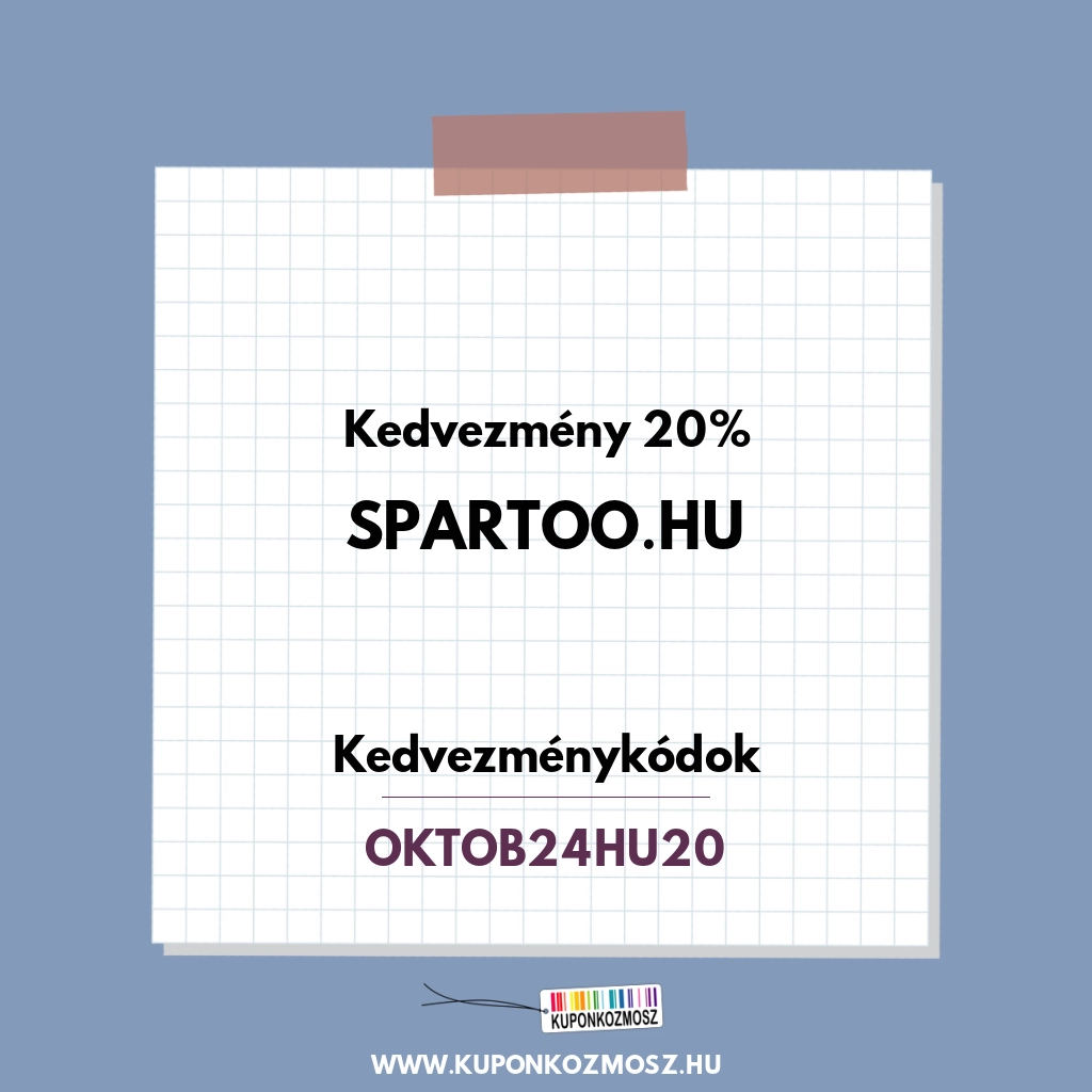 Spartoo.hu kedvezménykódok - Kedvezmény 20%