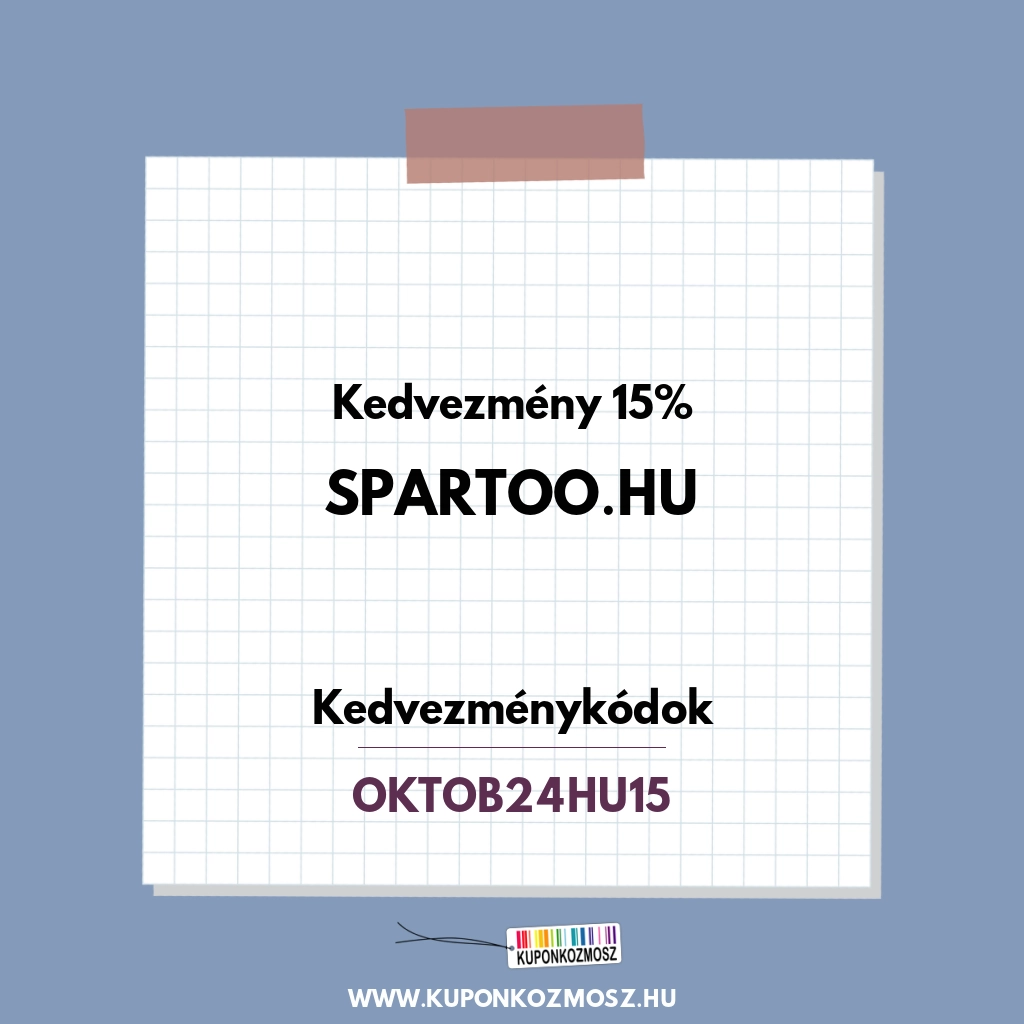 Spartoo.hu kedvezménykódok - Kedvezmény 15%