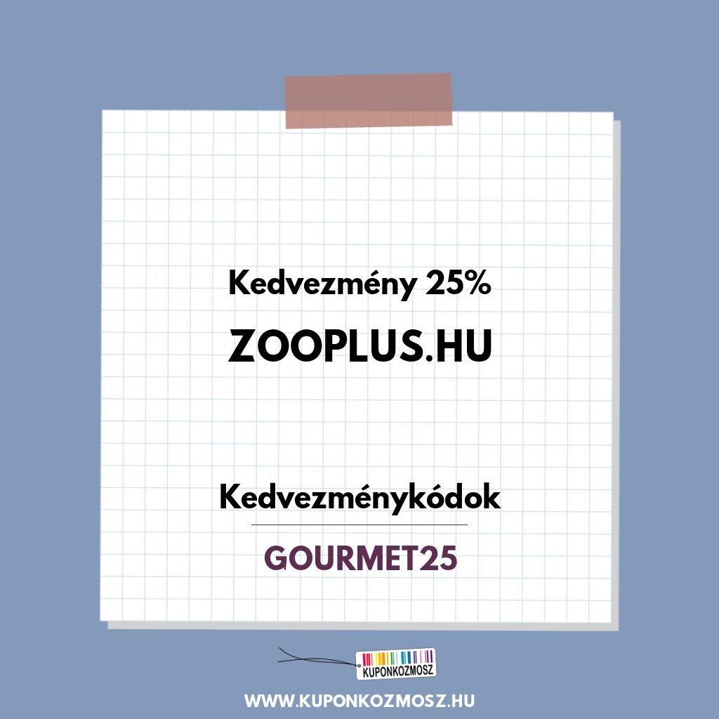 Zooplus.hu kedvezménykódok - Kedvezmény 25%