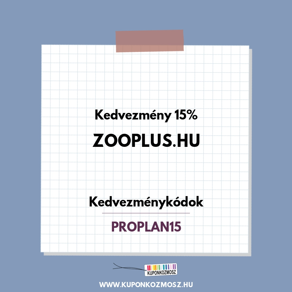 Zooplus.hu kedvezménykódok - Kedvezmény 15%