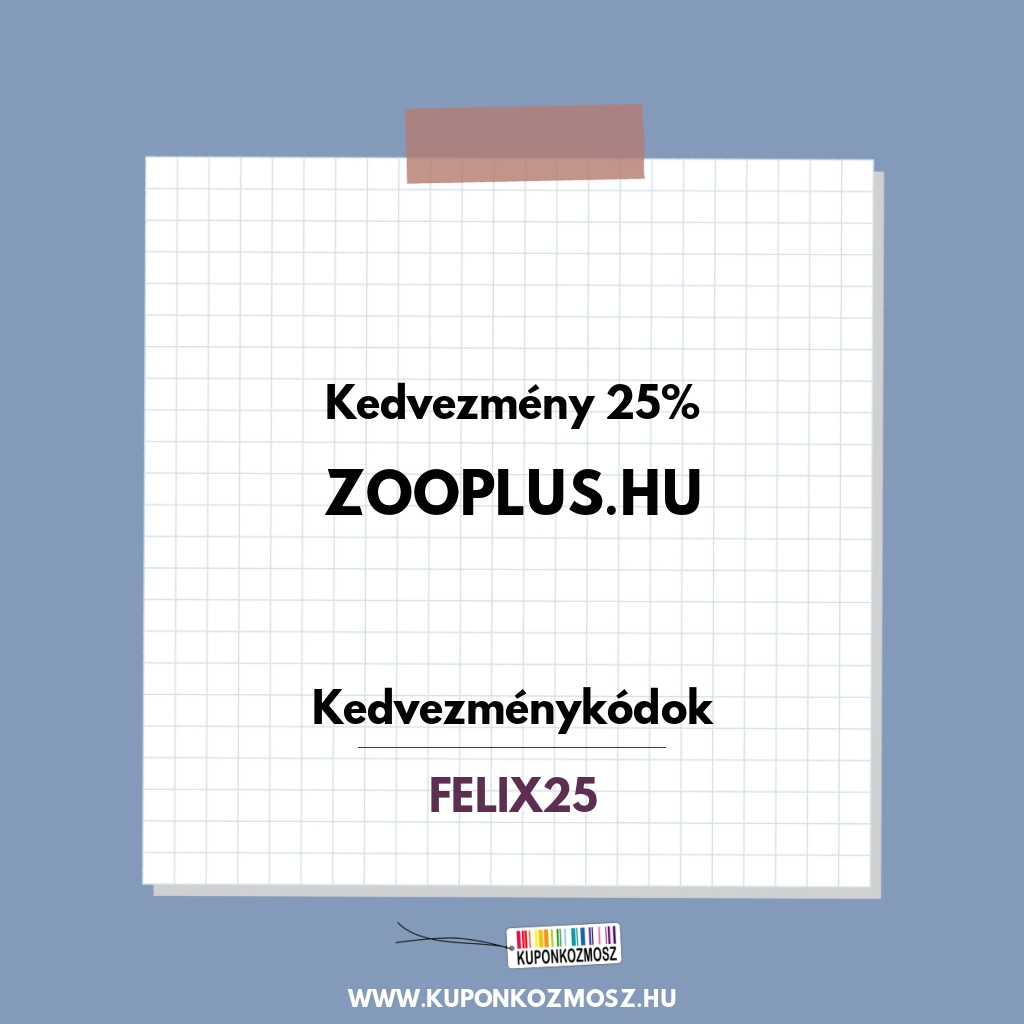Zooplus.hu kedvezménykódok - Kedvezmény 25%