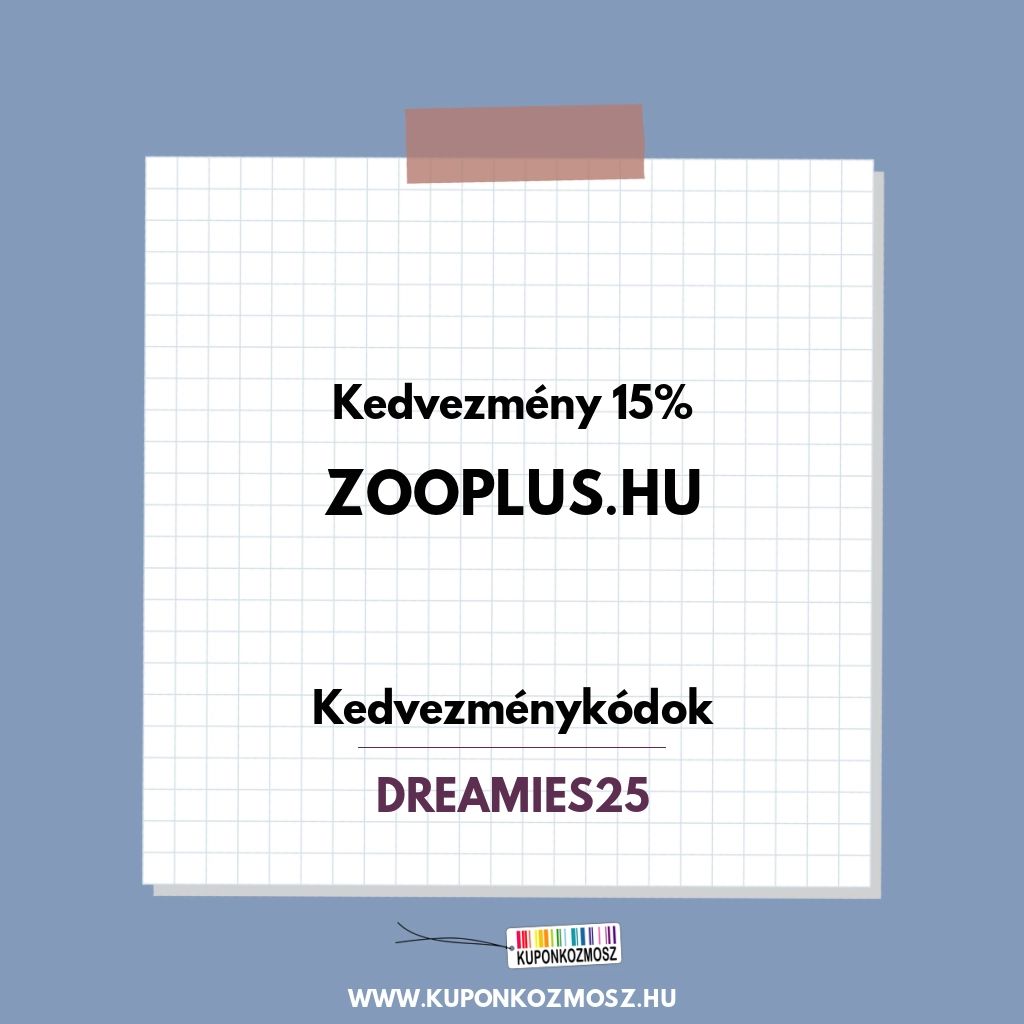 Zooplus.hu kedvezménykódok - Kedvezmény 15%